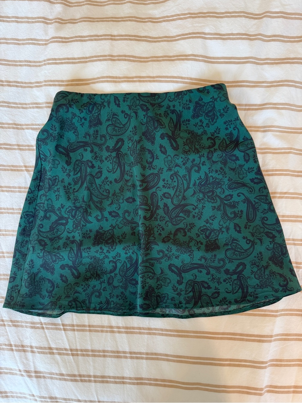 Realisation Par Teal Paisley Mini Skirt